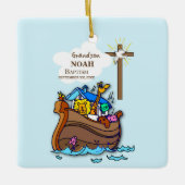 Grandson Baptism Noahs Ark Personalisiert Keramikornament (Vorderseite)