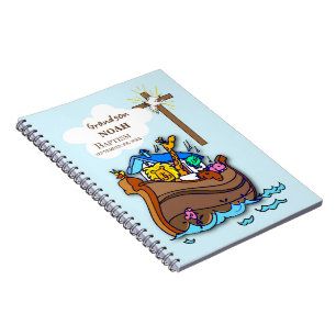 Grandson Baptism Noahs Ark Personalisiert Notizblock