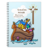 Grandson Baptism Noahs Ark Personalisiert Notizblock (Vorderseite)