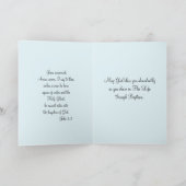 Grandson Baptismal Baby Boy Christening Blessing Karte (Innenseite)