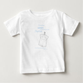 Grandson Baptisse Anzug auf Baby Blue Personalisie Baby T-shirt