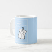 Grandson Baptisse Anzug auf Baby Blue Personalisie Kaffeetasse (Vorderseite Links)