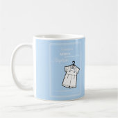 Grandson Baptisse Anzug auf Baby Blue Personalisie Kaffeetasse (Links)