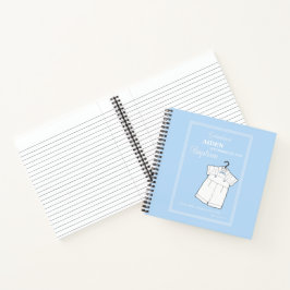 Grandson Baptisse Anzug auf Baby Blue Personalisie Notizblock