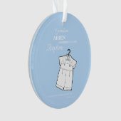 Grandson Baptisse Anzug auf Baby Blue Personalisie Ornament (Vorderseite)