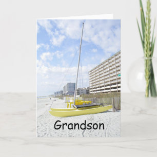 GRANDSON BEACH BIRTHDAY GENIESSEN SIE IHREN TAG KARTE