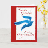 Grandson-Bestätigung, Blaue Taube Karte (Gelbe Blume)