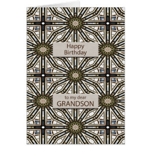 Grandson Birthday Abstrakt Mandala Design