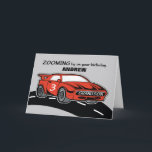 Grandson Birthday Age 3 Red Sports Car Karte<br><div class="desc">Für Ihren kleinen Enkel,  der 3 Jahre alt wird,  ist dieser lustige und farbenfrohe rote Sportwagen genau das Richtige,  um ihn zu erfreuen! Schicken Sie ihm schnelle Wünsche,  wenn Sie die Karte mit seinem Namen personalisieren!</div>