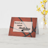 Grandson Birthday Basketball Groß erschüttert Karte (Gelbe Blume)