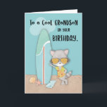 Grandson Birthday Beach Funny Cool Raccoon Karte<br><div class="desc">Ein cooler Racon in Schattierungen ist stolz auf das Cover dieser Karte,  die Sie an Ihren lieben Enkel zur Feier seines Geburtstages senden können. Teilen Sie ihm diese lustige Nachricht,  die diese Karte für ihn mitbringt.</div>