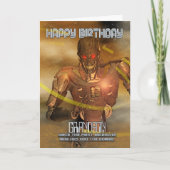 Grandson Birthday Card mit Cyborg - Moderner Robot Karte (Vorderseite)