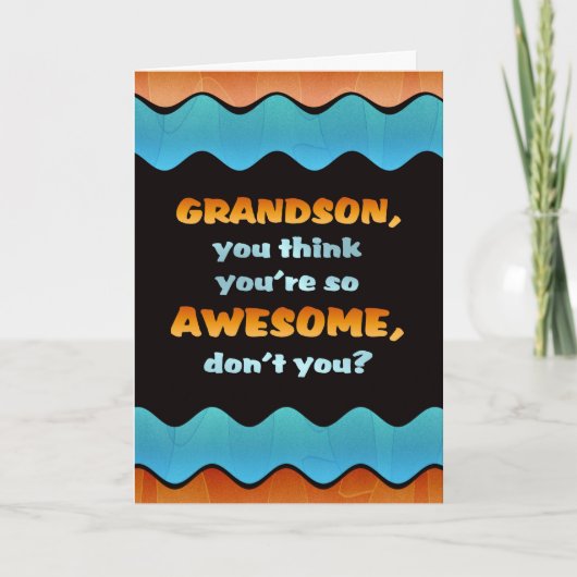 Grandson Birthday Card / Phantastisch Grandson Karte (Vorderseite)