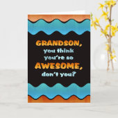 Grandson Birthday Card / Phantastisch Grandson Karte (Gelbe Blume)