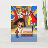 Grandson Birthday Card Pirate Treasure Karte (Vorderseite)