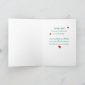 Grandson Birthday Duck mit Regenschirm in Rain Karte (Innenseite)