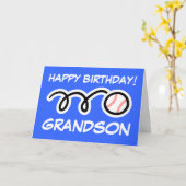 Grandson Birthday-Karte mit Baseball-Sportdesign Karte (Gelbe Blume)