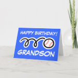 Grandson Birthday-Karte mit Baseball-Sportdesign Karte<br><div class="desc">Grandson Birthday Karte mit Baseball Sportdesign. Wünschen Sie Ihrem Enkel einen guten Geburtstag mit dieser sportlichen Grußkarte für Kinder. Niedlicher Druck für Jungen. Auch gut für Sohn im Jura und andere Familienmitglieder.</div>