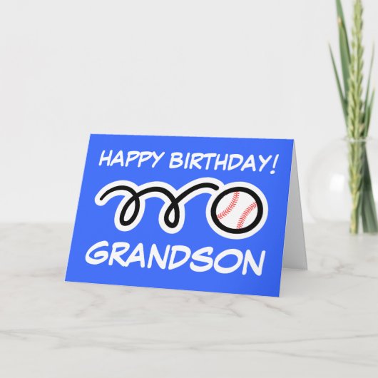 Grandson Birthday-Karte mit Baseball-Sportdesign Karte (Vorderseite)