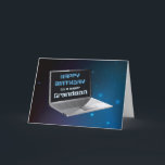 Grandson Birthday mit Computer Karte<br><div class="desc">Es ist Geburtstag deines Enkels,  und diese Karte ist toll,  ihn zu schicken. Wünschen Sie ihm einen glücklichen Geburtstag,  da die Karte Computer-Internet-Wörter des Hochladen und Herunterladen einer guten Zeit verwendet.</div>
