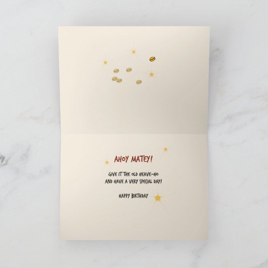 Grandson Birthday mit Pirate Treasure Karte (Innenseite)