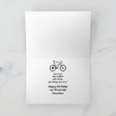 Grandson Birthday Motivierend Bike Bicycle Karte (Innenseite)