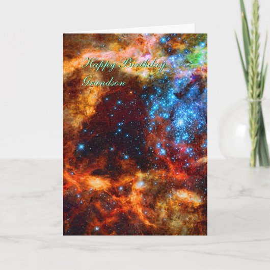 Grandson Birthday, Nebula Geburtstag wünscht Karte (Vorderseite)