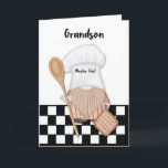 Grandson Birthday Whimsical Gnome Koch Cooking Karte<br><div class="desc">Die Kombination aus Launen,  kulinarischen Elementen und Geburtstagswünsche macht diese Karte zu einem einzigartigen und unvergesslichen Weg,  um Ihrem Enkel an seinem besonderen Tag Ihre Liebe und besten Wünsche zu vermitteln. Es fängt das Wesen von Freude und Spaß ein und schafft einen fröhlichen und feierlichen Ton für die Geburtstagsfeier.</div>