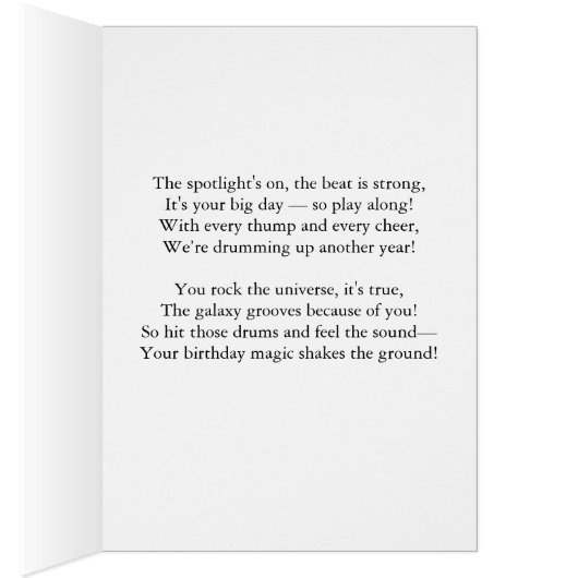 Grandson Birthday You Rock Drums (Innen (Rechts))