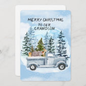 Grandson Blue Truck Weihnachtsbaum und Tiere (Vorne/Hinten)