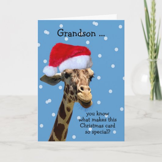 Grandson Christmas Card Karte (Vorderseite)