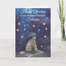 Grandson Christmas Card - Starry Night Karte