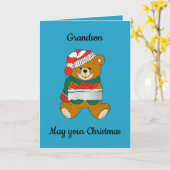 Grandson Christmas Karte (Gelbe Blume)
