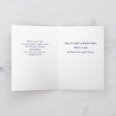 Grandson Christmas Segen Manger on Blue Karte (Innenseite)