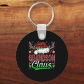 Grandson Claus Christmas Lights Matching Family Xm Schlüsselanhänger (Vorderseite)