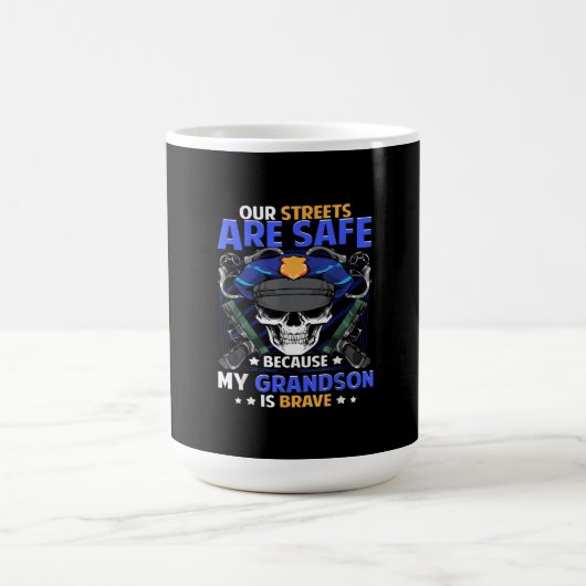Grandson Cop Thin Blue Line Kaffeetasse (Mittel)