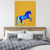 Grandson der Godolphin Arabian Blu Canvas Print Leinwanddruck (Insitu (Schlafzimmer))