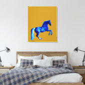 Grandson der Godolphin Arabian Blu Canvas Print Leinwanddruck (Insitu (Schlafzimmer))