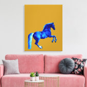 Grandson der Godolphin Arabian Blu Canvas Print Leinwanddruck (Insitu (Wohnzimmer))