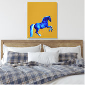 Grandson der Godolphin Arabian Blu Canvas Print Leinwanddruck (Insitu (Schlafzimmer))