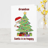 **GRANDSON** DIESES SANTA IST NUR FÜR SIE KARTE (Gelbe Blume)