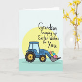 Grandson Easter Wishes Scoop Card Karte (Gelbe Blume)