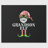 Grandson Elf Matching Christmas Geschenkpapier (Flach)