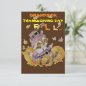 Grandson Erntedank Grußkarte Dankeskarte (Stehend Vorderseite)
