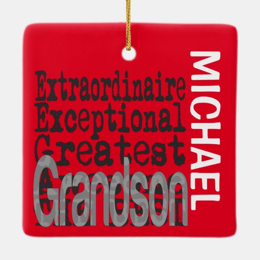 Grandson Extraordinaire CUSTOM Keramikornament (Rückseite)