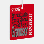 Grandson Extraordinaire CUSTOM Ornament Aus Metall (Vorderseite Rechts)