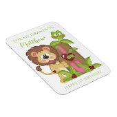 Grandson First Birthday Niedlich Lion Foto Card Magnet (Rechte Seite)