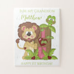 Grandson First Birthday Niedlich Lion Puzzle<br><div class="desc">Grandson First Birthday Niedlich Lion-Puzzle</div>