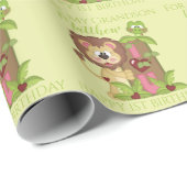 Grandson First Birthday Niedlich Lion Wrapping Pap Geschenkpapier (Rolleneckpunkt)