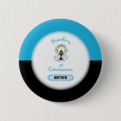 Grandson First Communation, Blue Cup Button (Vorderseite)